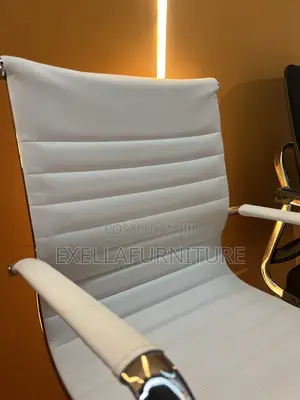 Leather Office Guest Chair | Modern Metal Legs