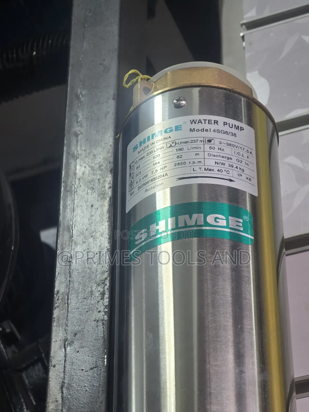 SHIMGE Water Pump Ethiopia, SHIMGE 4sg6/30, 4KW Submersible Water