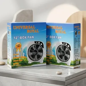 Universal Royal 12-Inch Box Fan – Powerful Airflow, Compact Design