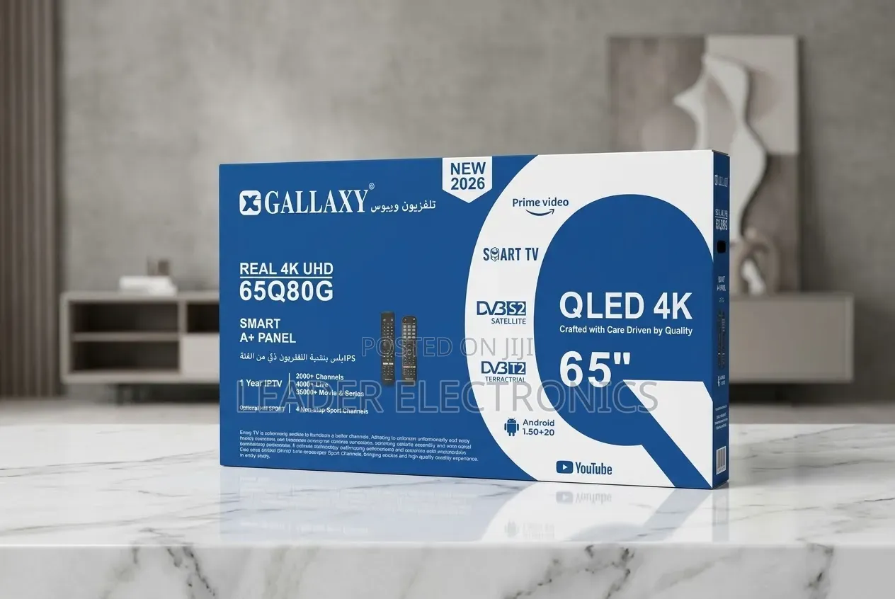 Galaxy 65-Inch Smart Android TV – 4K UHD QLED | New 2026 Model