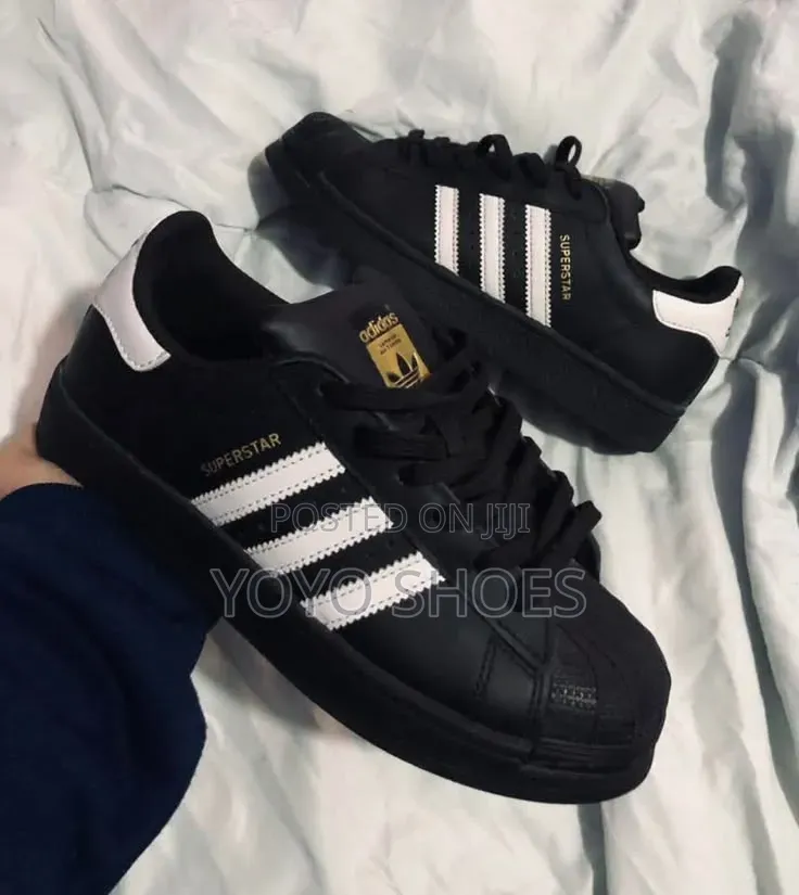 Adidas Superstar Black/White Unisex Fashion Sneaker Shoe Women's