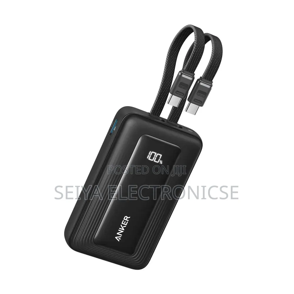 Anker Zolo Power Bank (10,000mAh, 35W With Built-in Dual USB-C Cable