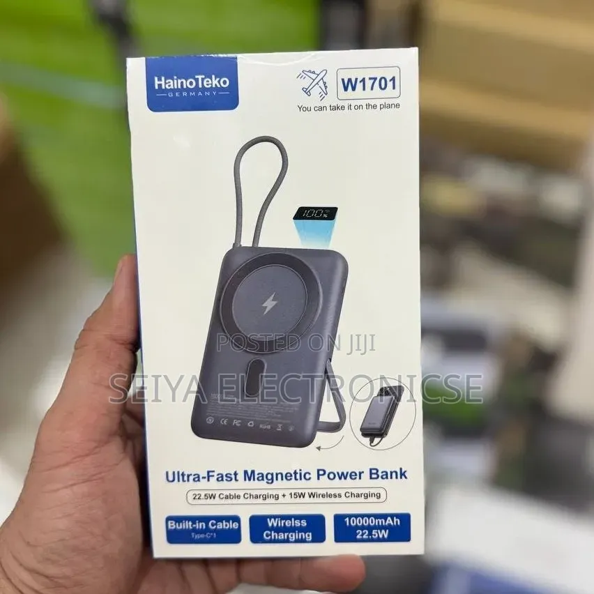 HainoTeko 10,000mAh Magnetic Power Bank 15W Magnetic Charging