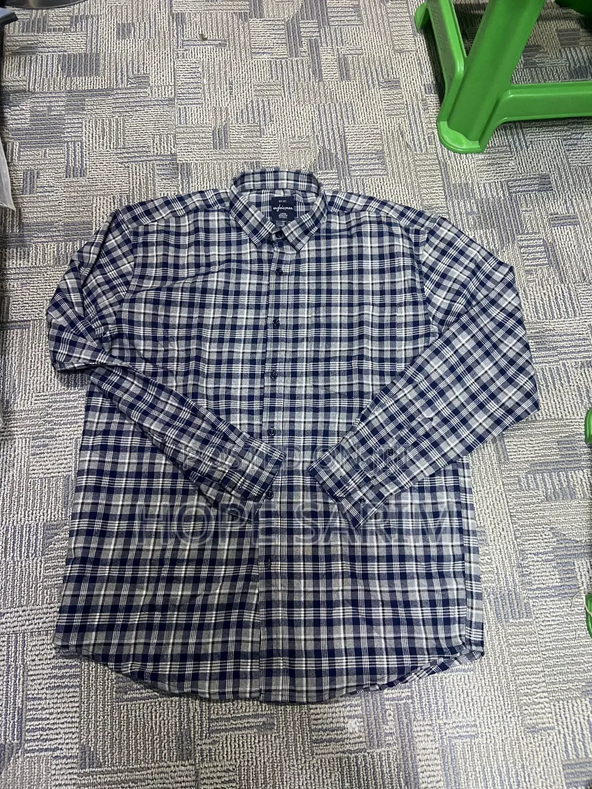 Angloiosman Navy Plaid Flannel Shirt