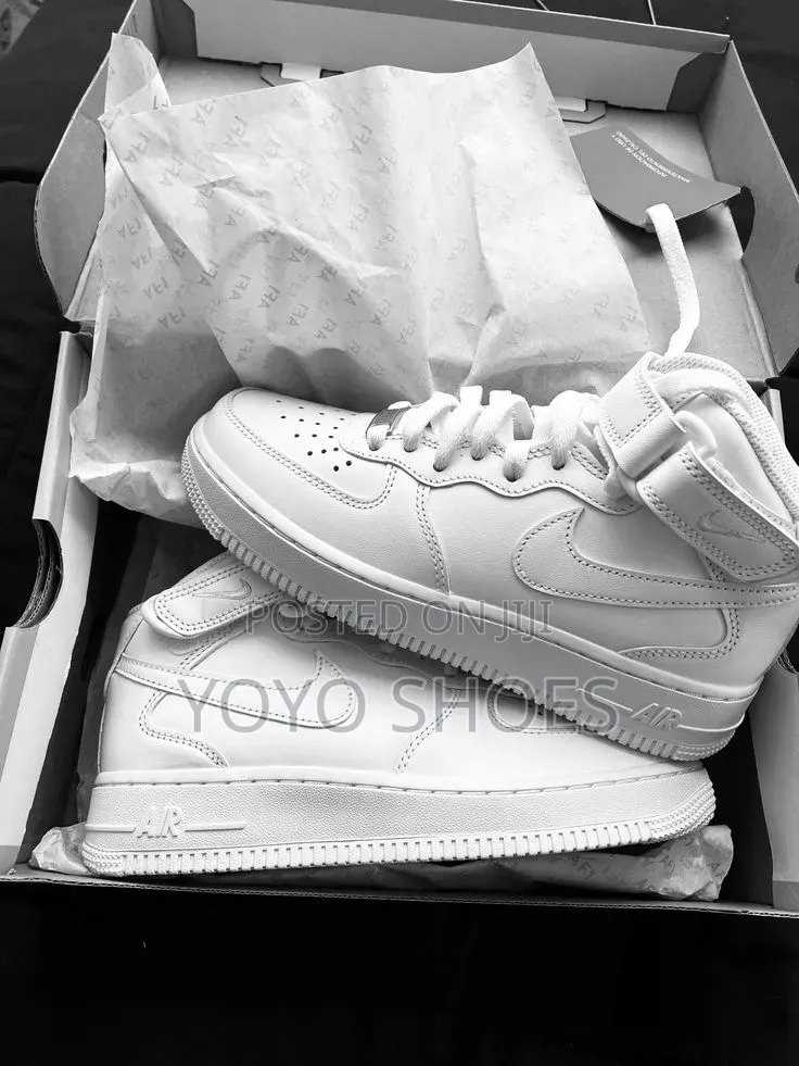 Nike Air Force 1classic All-White High Fashion Sneaker Shoe Men's