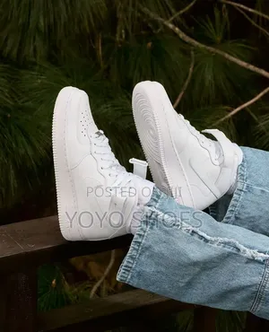 Nike Air Force 1classic All-White High Fashion Sneaker Shoe Men's