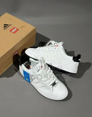 Adidas Grand Court X Lego Low-Top White Black Fashion Sneaker Men's