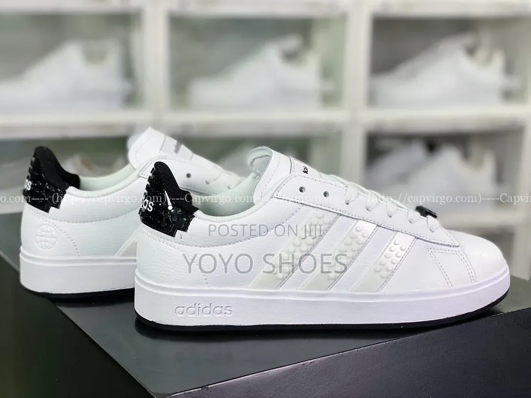 Adidas Grand Court X Lego Low-Top White Black Fashion Sneaker Men's