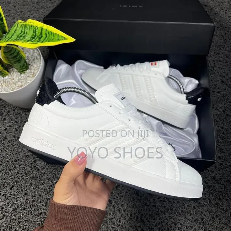 Adidas Grand Court X Lego Low-Top White Black Fashion Sneaker Men's