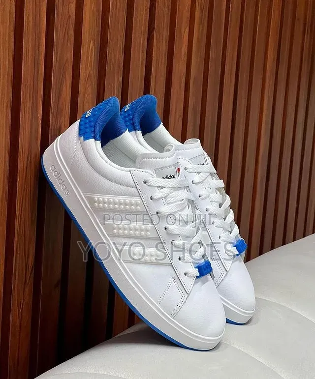 Adidas Grand Court X Lego "White Shock Blue Fashion Sneaker Men's
