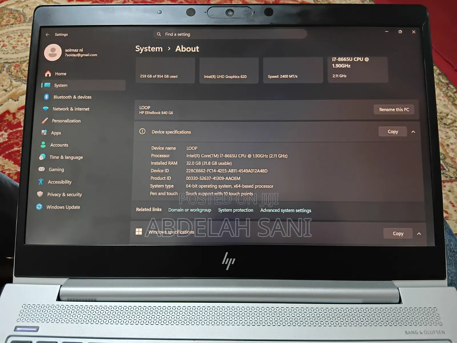 Laptop HP EliteBook 840 32GB Intel Core i7 SSD 1T