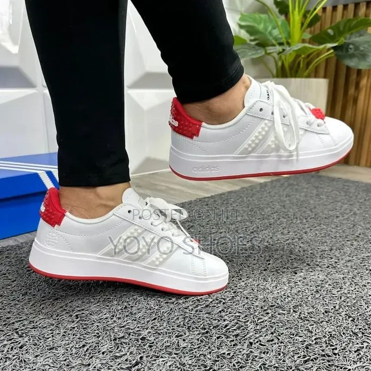 Adidas Grand Court X Lego "White/Red Fashion Sneaker Men's Shoes