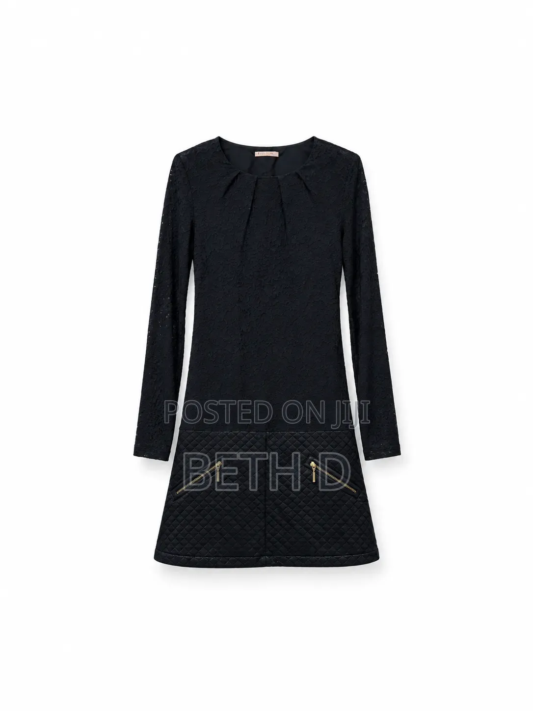 Black Long-Sleeve Mini Dress