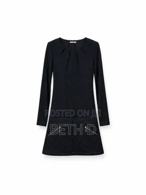 Black Long-Sleeve Mini Dress