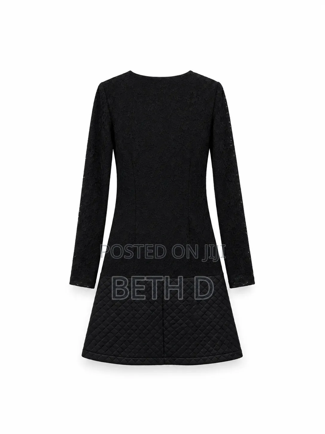 Black Long-Sleeve Mini Dress