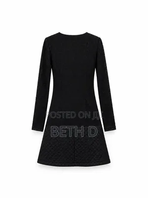 Black Long-Sleeve Mini Dress