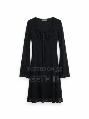 Black Floral Lace Dress