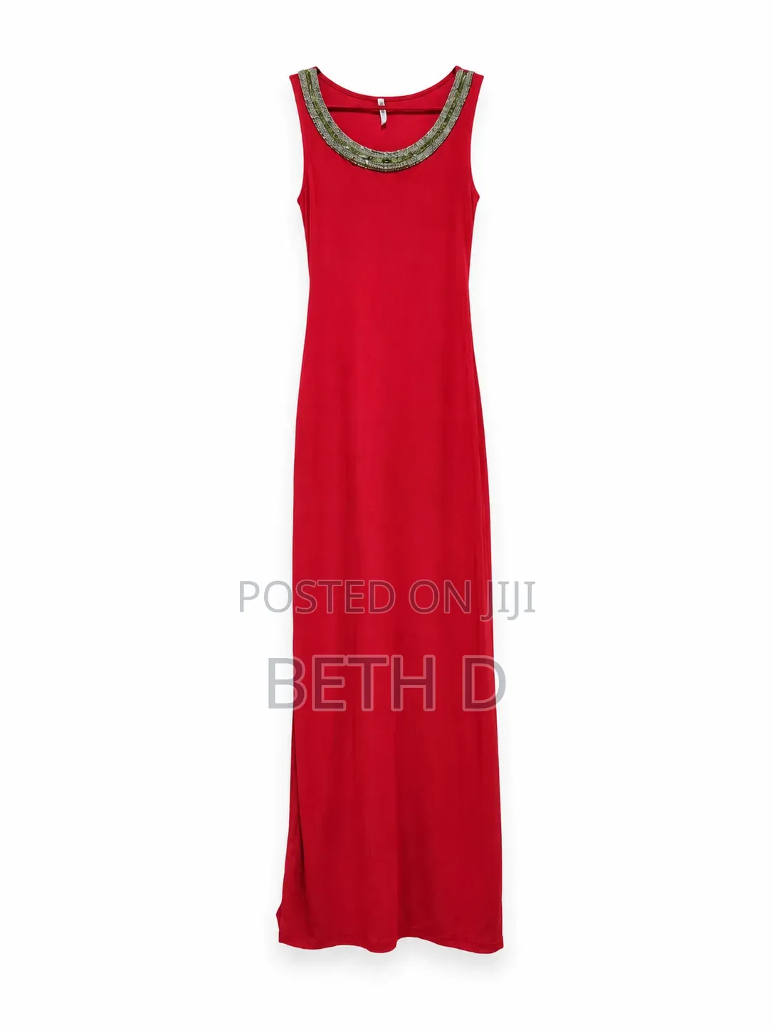 Elegant Red Floor-Length Dress (የእራት ቀሚስ)