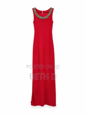 Elegant Red Floor-Length Dress (የእራት ቀሚስ)