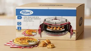 Future Large Round Oven With Top Glass and Thermostat (Model: 1007)