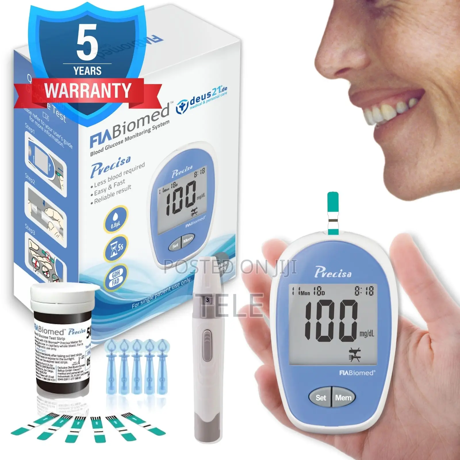 Blood Suger (Glucose Level) Glucometer Test, የስኳር መመርመሪያ ማሺን