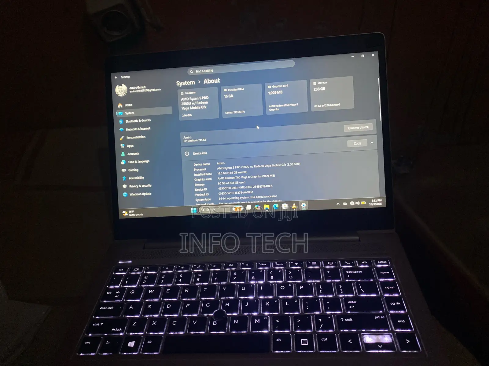 Laptop HP EliteBook 840 16GB AMD Ryzen 5 SSD 256GB