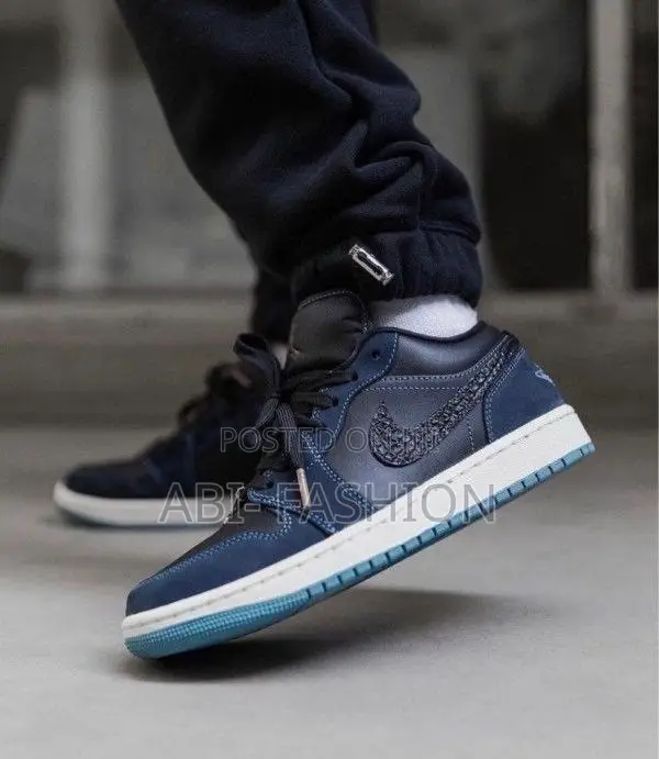Nike Jordan 1 Low Pro Snake Skin Blue Shoes | New Arrival