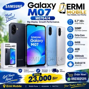 New Samsung Galaxy M07 64 GB Black