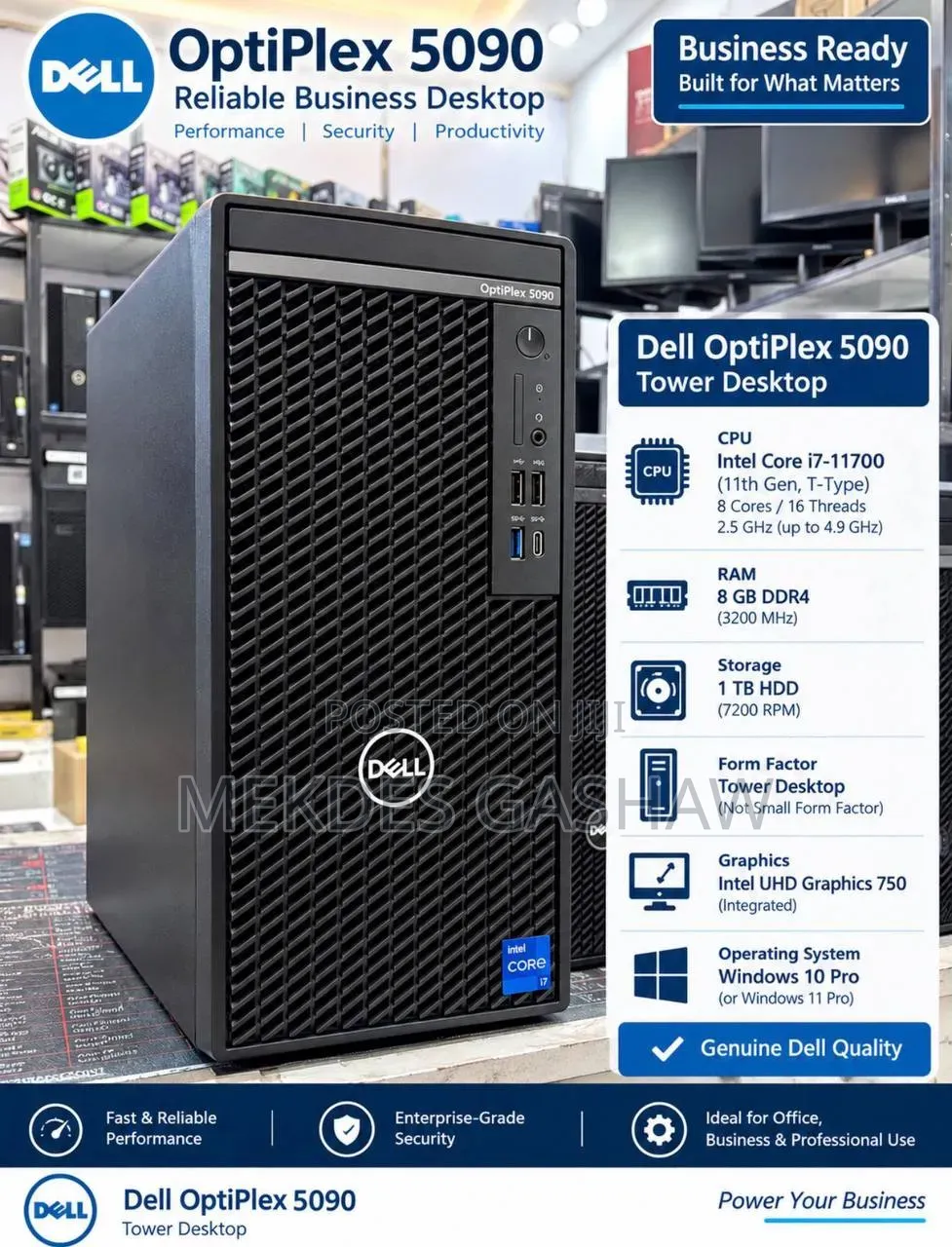 New Desktop Computer Dell Optiplex 5060 8GB Intel Core i7 HDD 1T