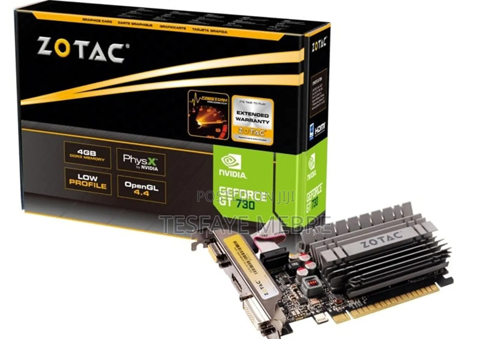 Brand / Model: ZOTAC GeForce GT 730 4GB Zone Edition