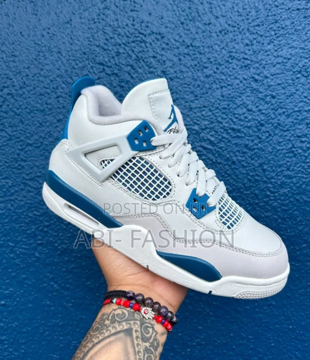 Air Jordan 4 Retro Military Blue Sneakers – New Arrival