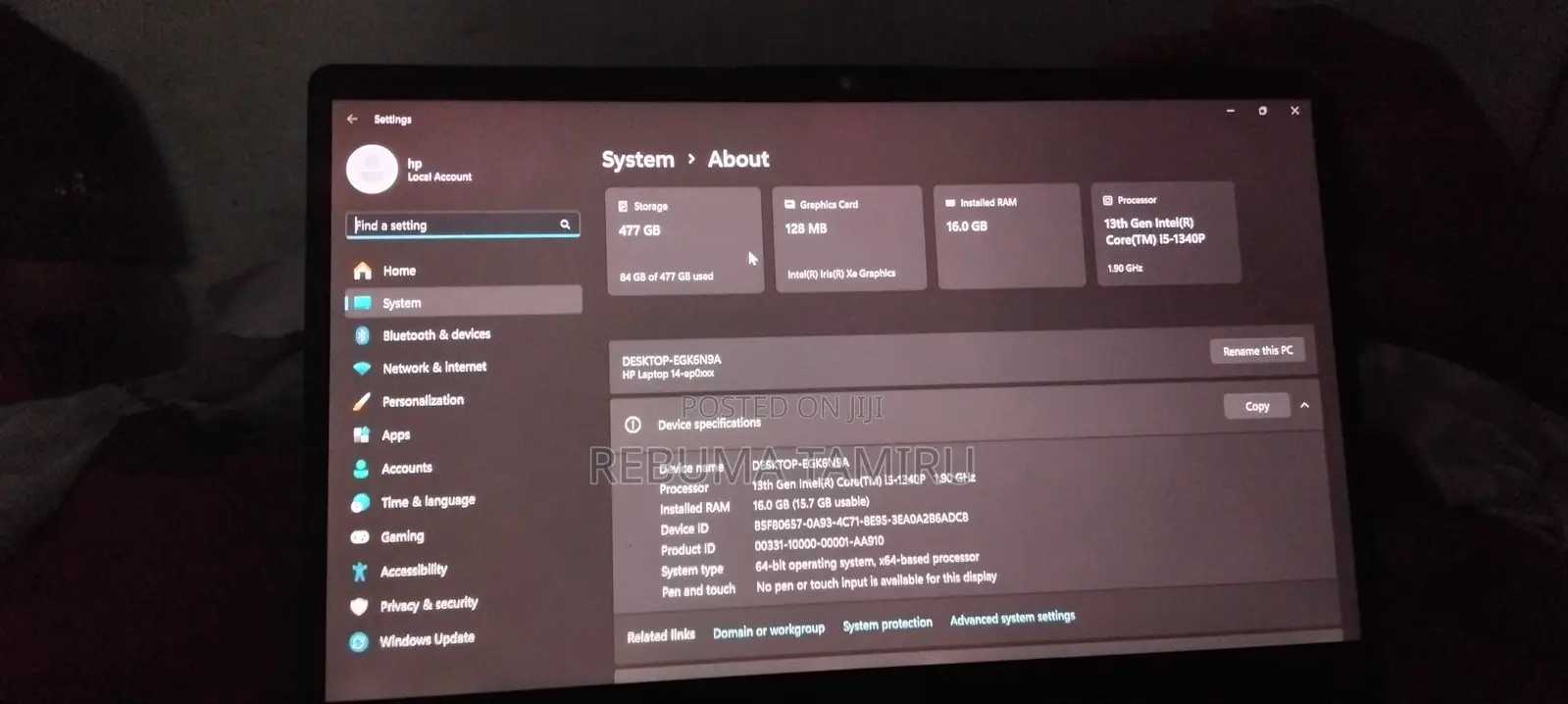 New Laptop HP 14-ep0063 16GB Intel Core i5 SSD 500GB