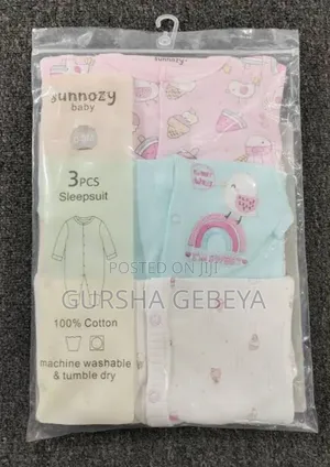 3-Piece Newborn Baby Foot Wrapped Jumpsuit