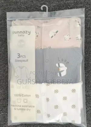 3-Piece Newborn Baby Foot Wrapped Jumpsuit
