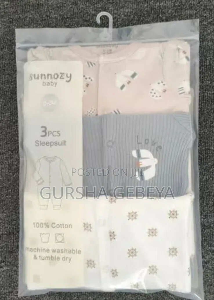 3-Piece Newborn Baby Foot Wrapped Jumpsuit