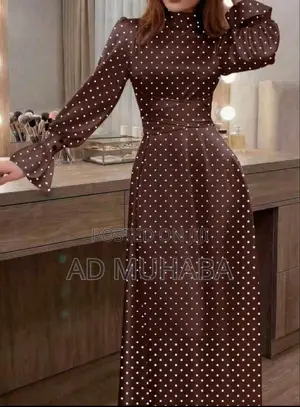Women’s Elegant Polka Dot Long Dress