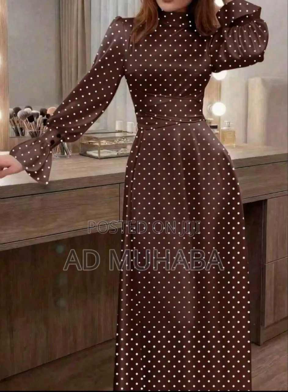 Women’s Elegant Polka Dot Long Dress