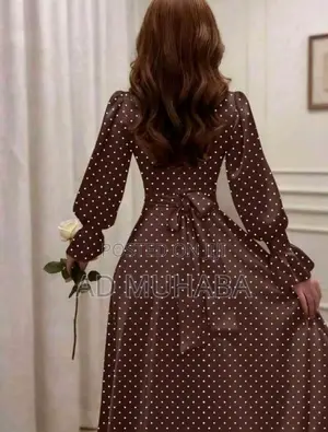 Women’s Elegant Polka Dot Long Dress