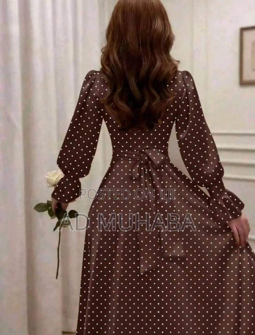 Women’s Elegant Polka Dot Long Dress