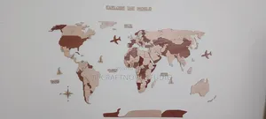 3D Wooden World Map Wall Art – Premium Decoration