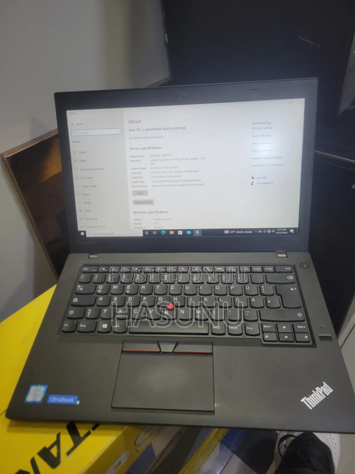 Laptop Lenovo ThinkPad T460 8GB Intel Core i5 SSD 256GB