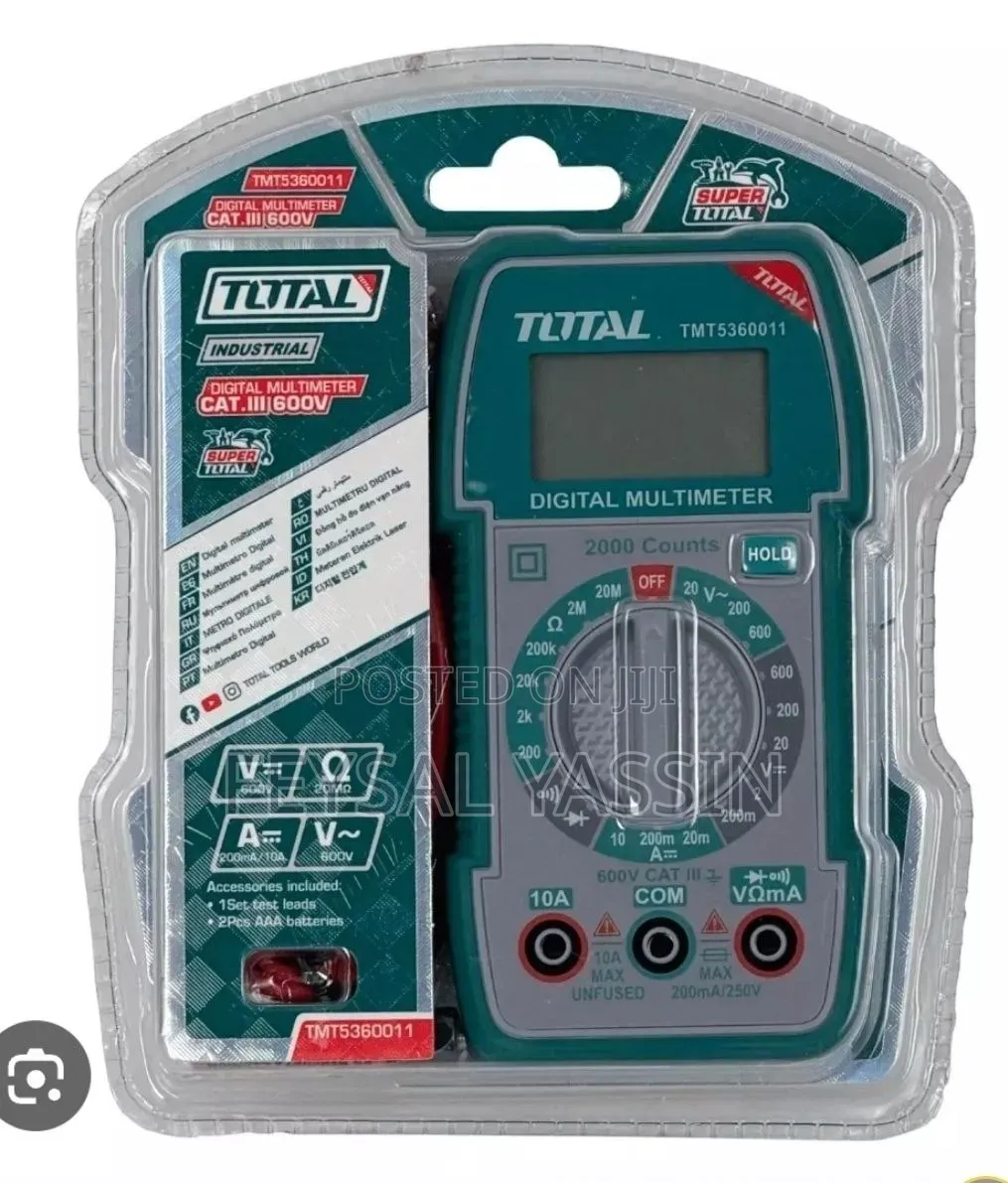 Digital Multimeter - True RMS, 2000 Counts, CAT III 600V