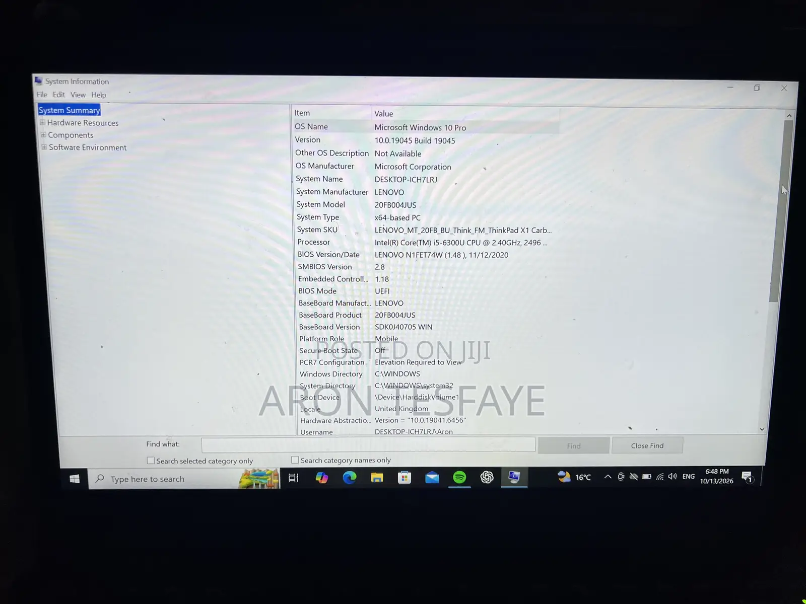 Laptop Lenovo ThinkPad X1 Carbon 8GB Intel Core i5 SSD 256GB