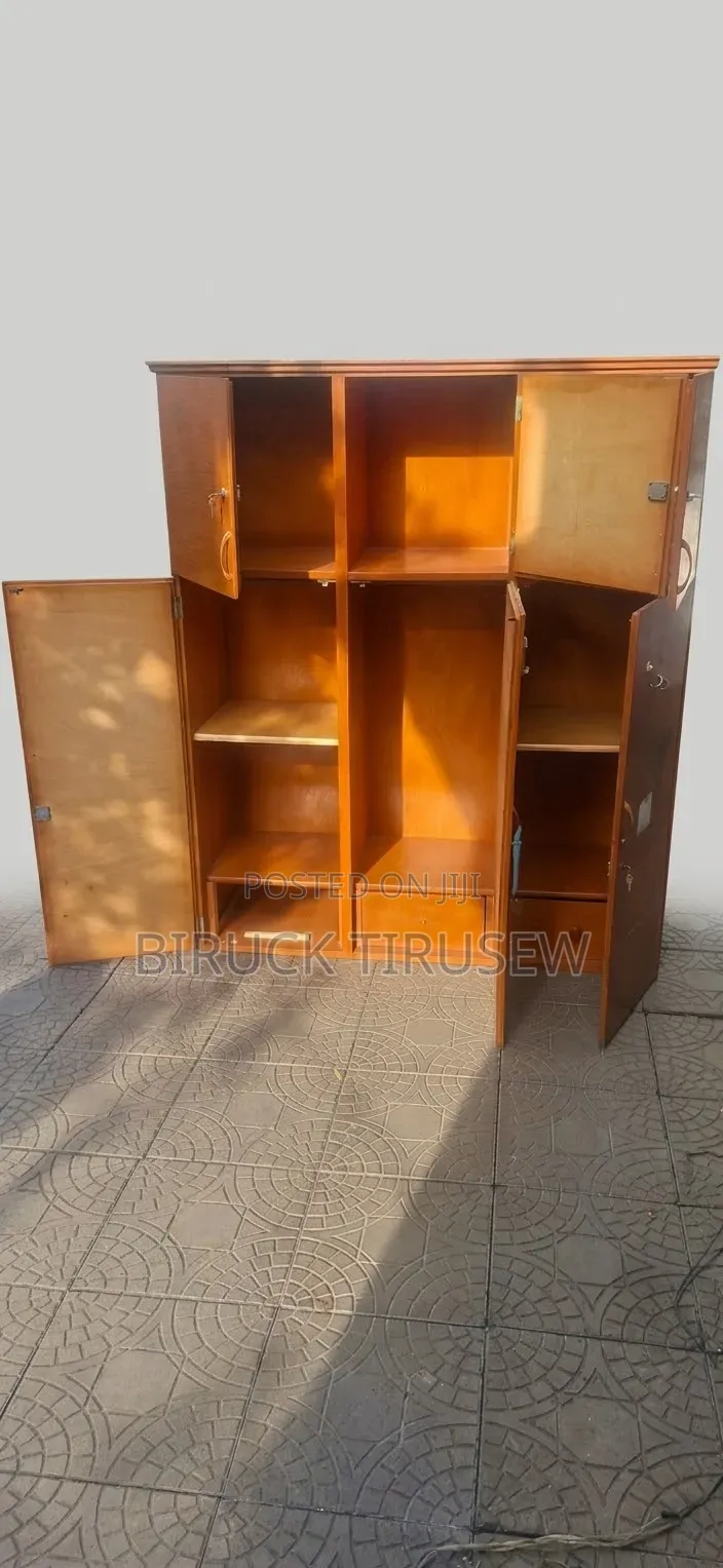 3-Door Wooden Wardrobe
