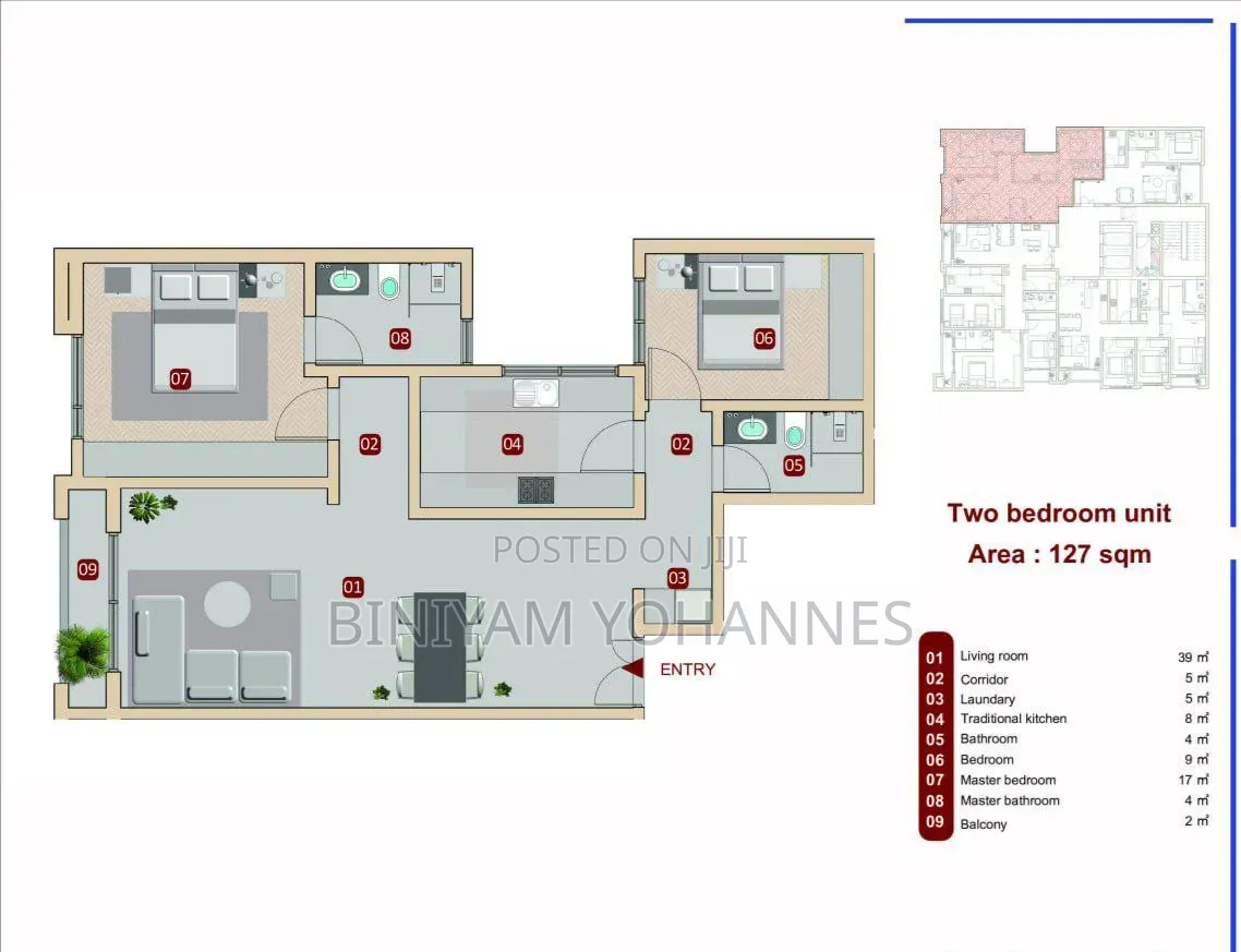 Furnished 2bdrm Apartment in Dema Hope Real, Bole for sale