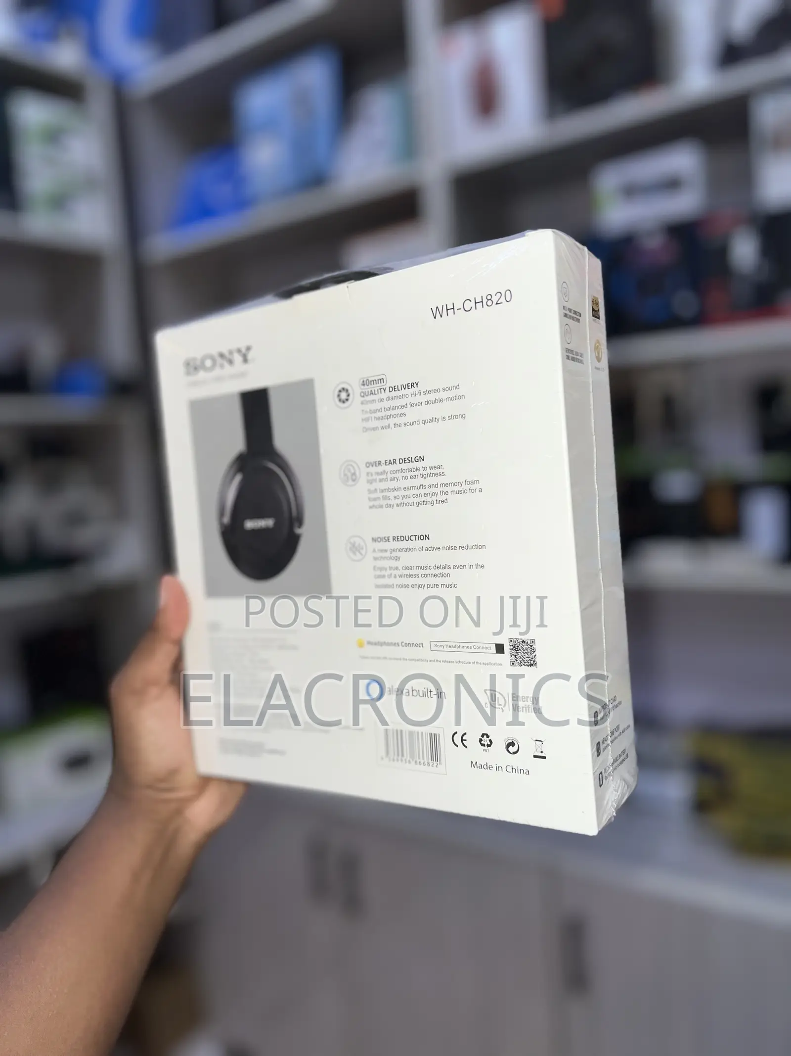 Sony WH-CH820 Wireless Over-Ear Headphones (ANC)