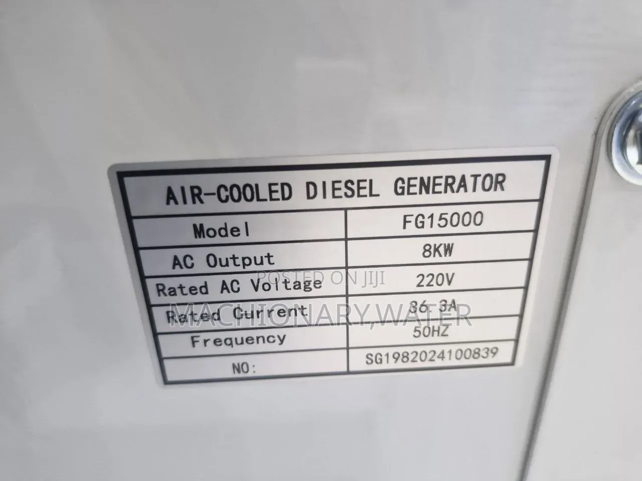 FKR Diesel Silent Generator 8kw Single Phase