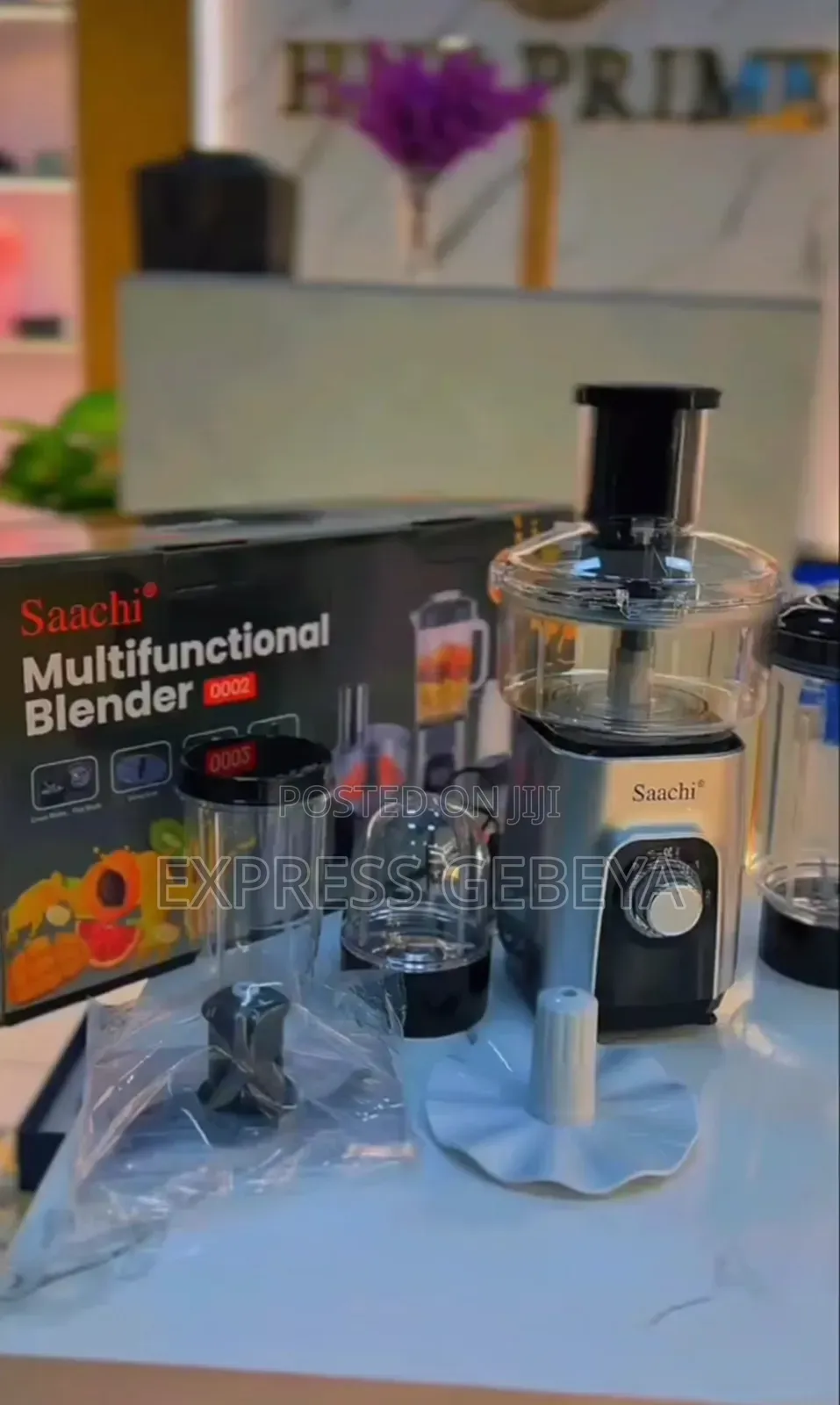 Saachi 4in1 Multifunctional Blender Food Processor ሽንኩርት, ካሮት, ስጋ መፍጫ