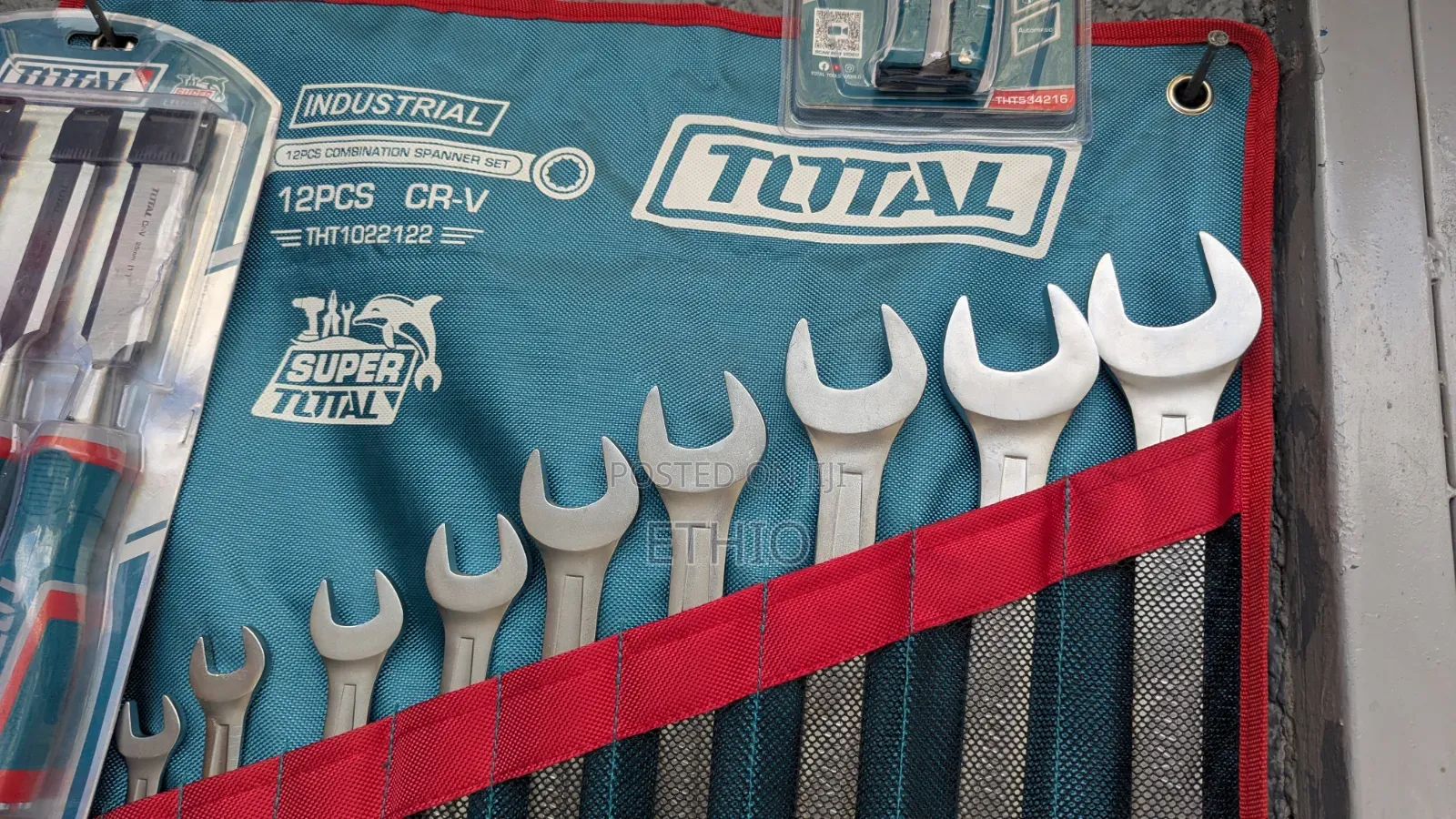 Total 12-Piece Industrial Combination Spanner Set