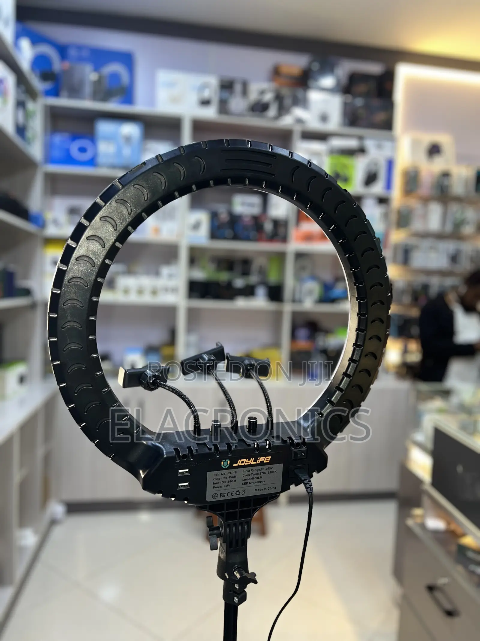 RL 18 Inch Ring Light RL-18 (3 Phone Holders)